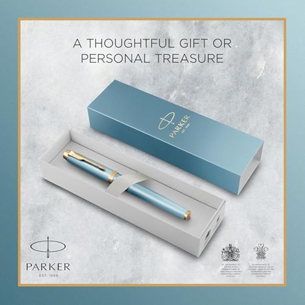Parker IM Fountain Pen – Turquoise Green Gradient with Gold Trims