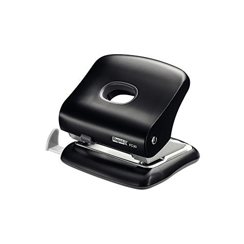 Rapid Fashion FC30 2-Hole Punch – 30 Sheet Capacity, Metal, Black