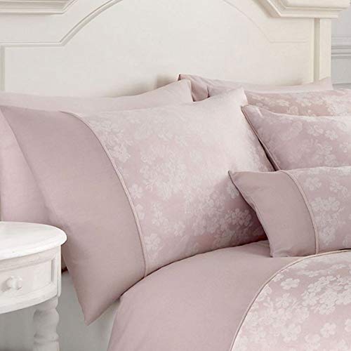Dreams & Drapes Blossom Jacquard Duvet Cover Set - Blush Pink - Super King