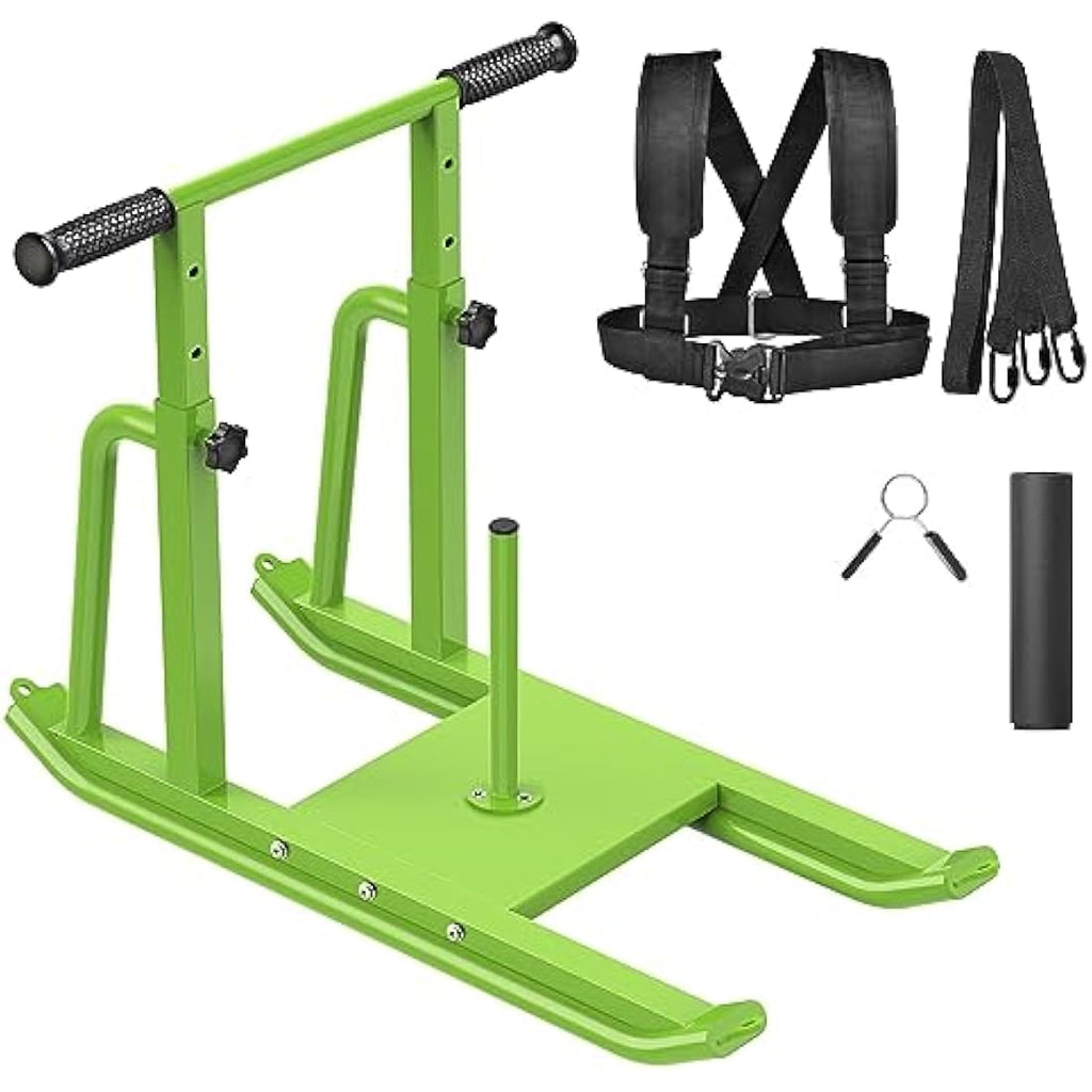 Weight Sled – Adjustable Height Fitness Sled for 1" & 2" Plates
