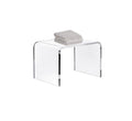 Acrylic Shower Bench – Modern U-Shaped Transparent Stool