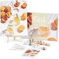 Dabble Paint by Numbers Kit for Adults - Floral Canvas with Acrylic Paint