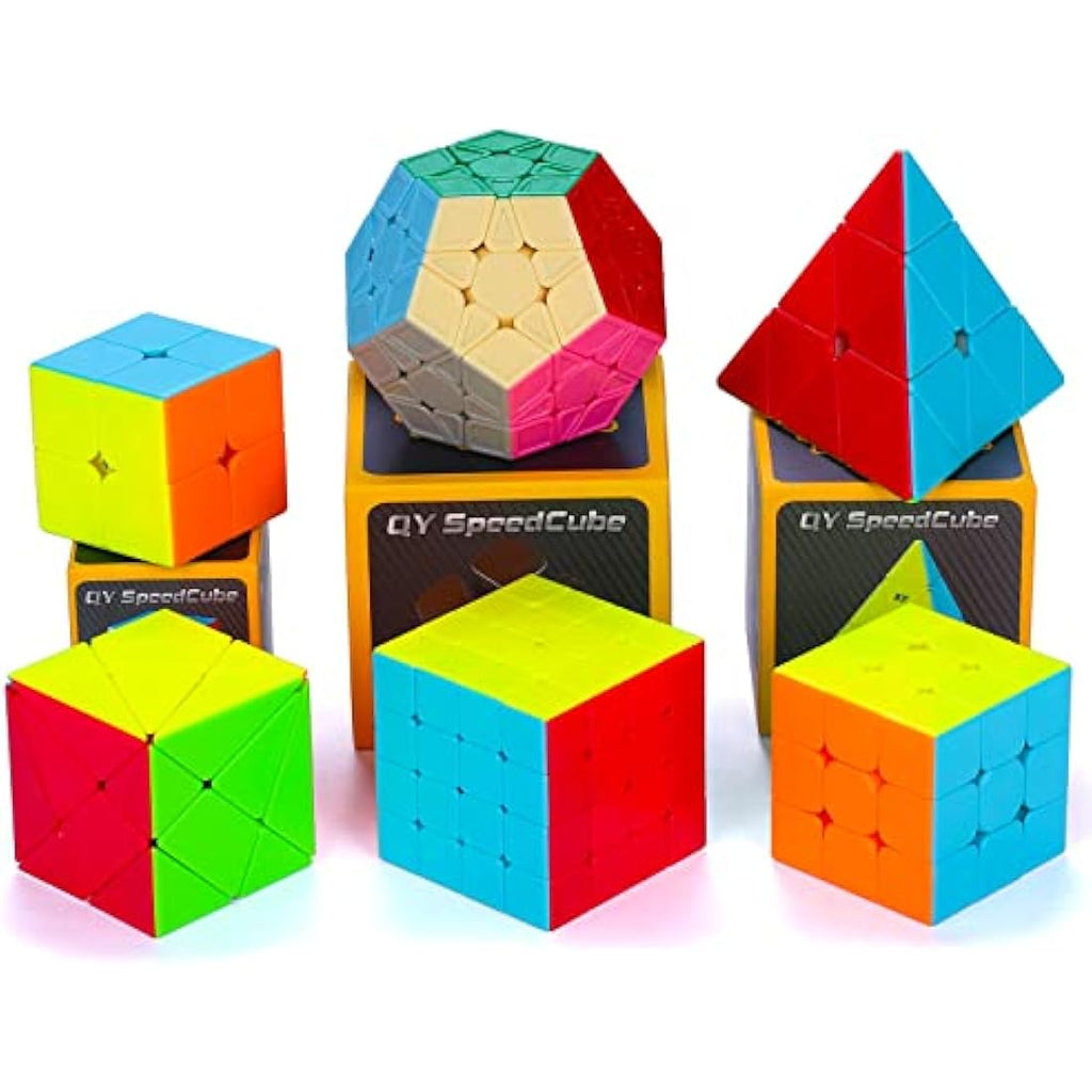 Coolzon Speed Cube Set | 6 Pack Stickerless Magic Puzzles for All Ages