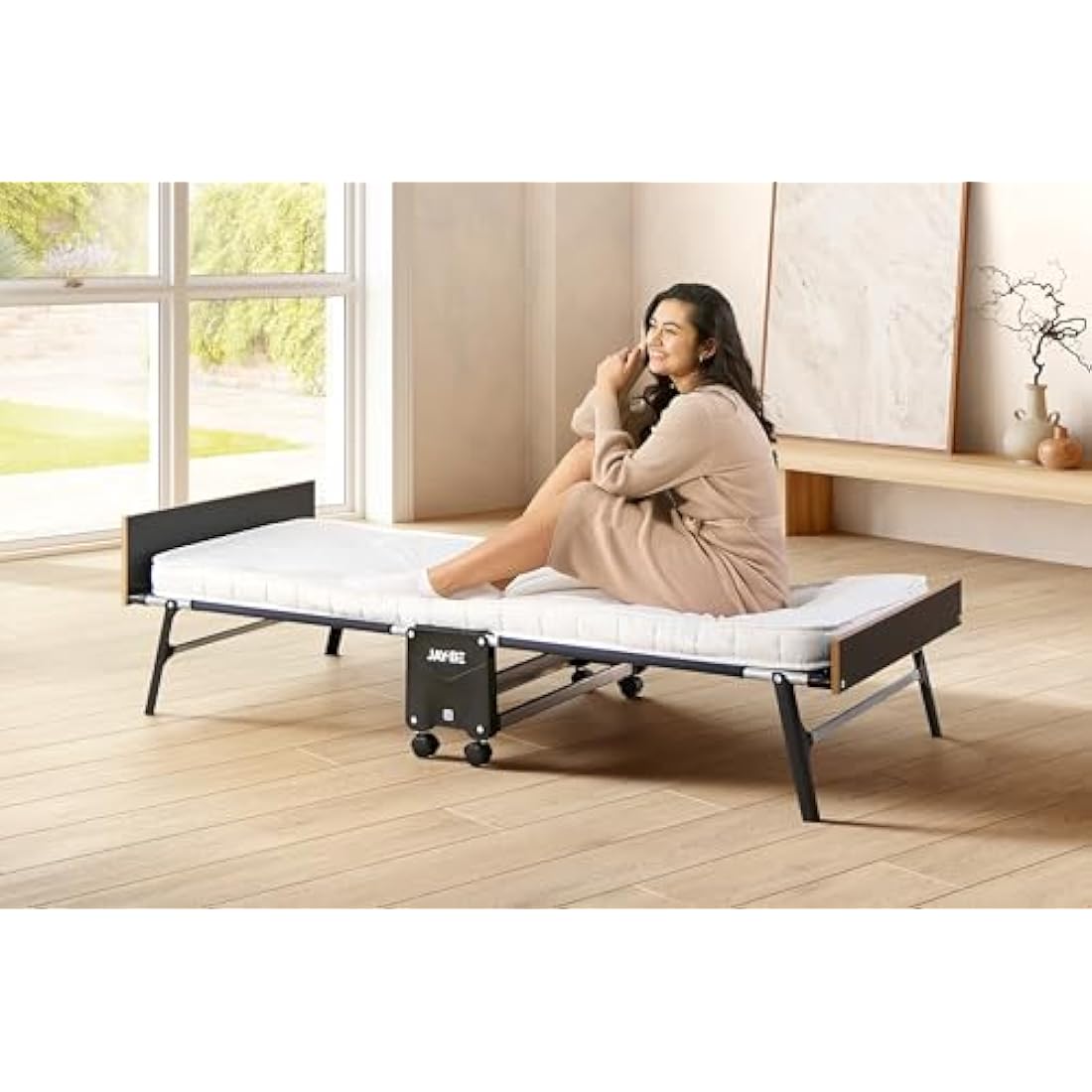JAY-BE GP80 Single Folding Guest Bed | e-Pocket Sprung Mattress