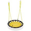Relaxdays Nest Swing – 80cm Round Hanging Garden Seat, Yellow Steel