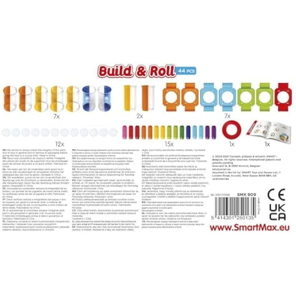 SmartMax Build & Roll Magnetic Construction Set - 44 Piece STEM Toy