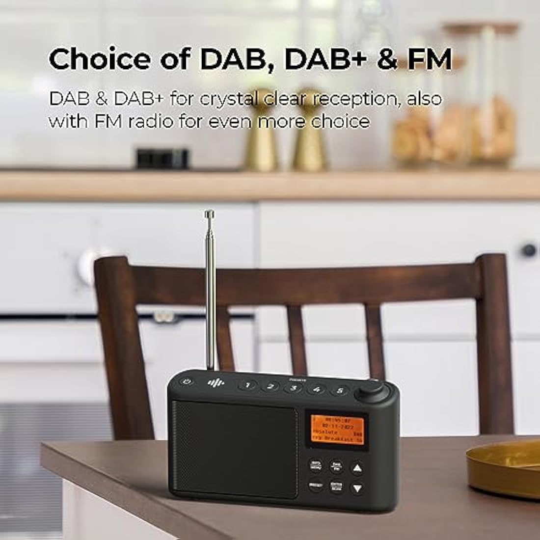 i-box Spectrum Portable DAB/DAB+ & FM Radio - 15H Battery & USB