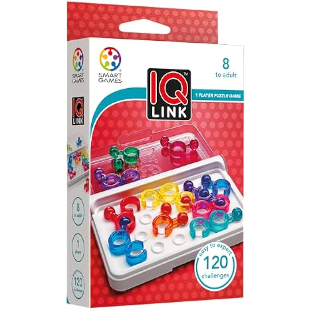 SmartGames IQ Link Logic Puzzle – Portable Brain Teaser with 120 Challenges