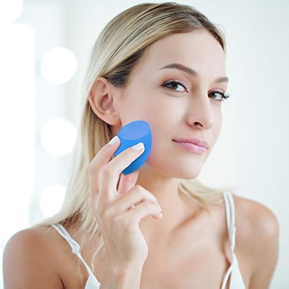 Larbois 3-Pack Makeup Blender Sponges – Non-Latex Foundation Set, Blue