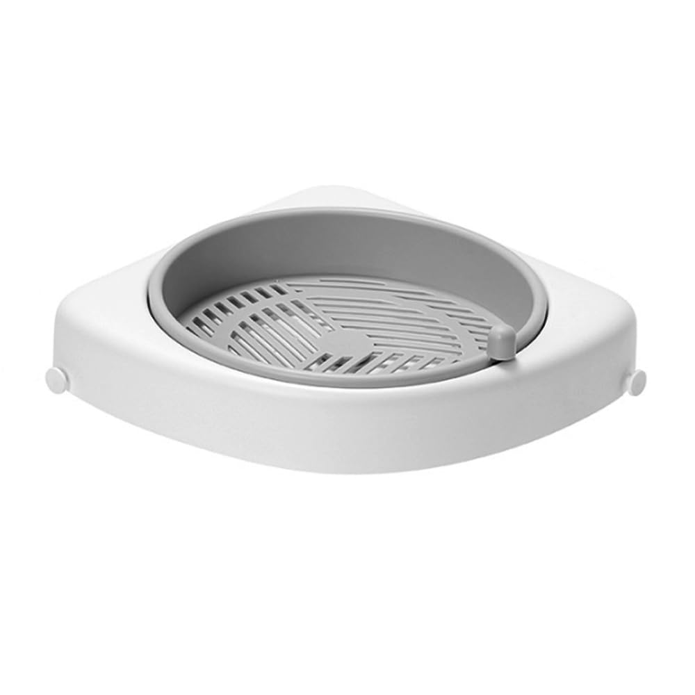 LAKYMIE Rotatable Corner Shower Caddy | Adhesive Wall Mounted Organizer