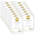 HORLIMER A4 Picture Frames Pack of 15 | White MDF Wood Certificate Frame