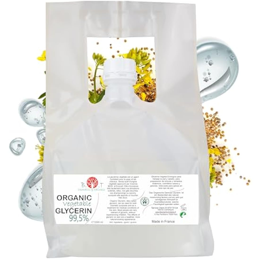 Jolof Store Organic Vegetable Glycerine - 100% Pure Liquid Glycerol 5kg