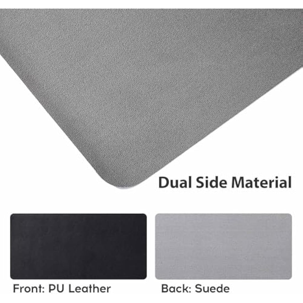 DOBAOJIA Large Desk Pad | Waterproof PU Leather Mouse Mat - Black