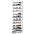 AcornFort 10-Tier Tall Shoe Rack Organiser - 30 Pair White Storage Shelf