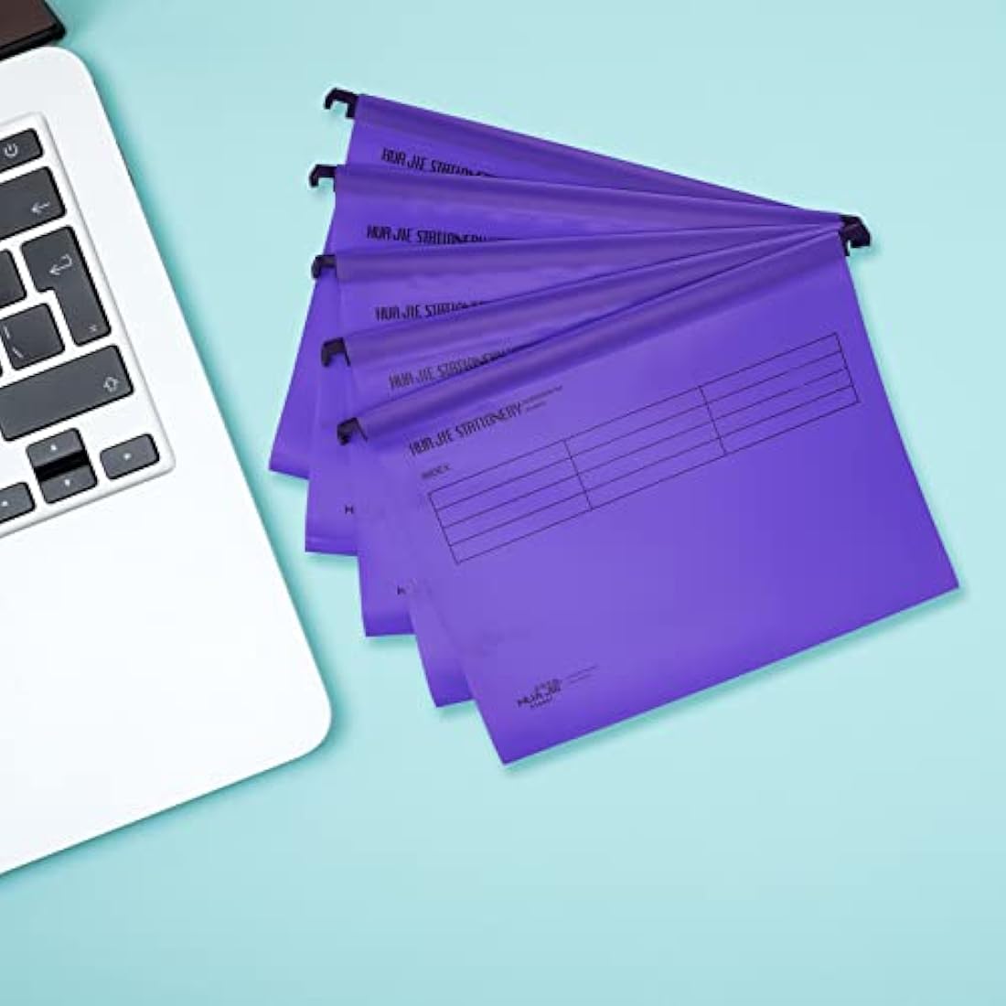 A4 Suspension Files - 15 Pack Purple Polypropylene Folders