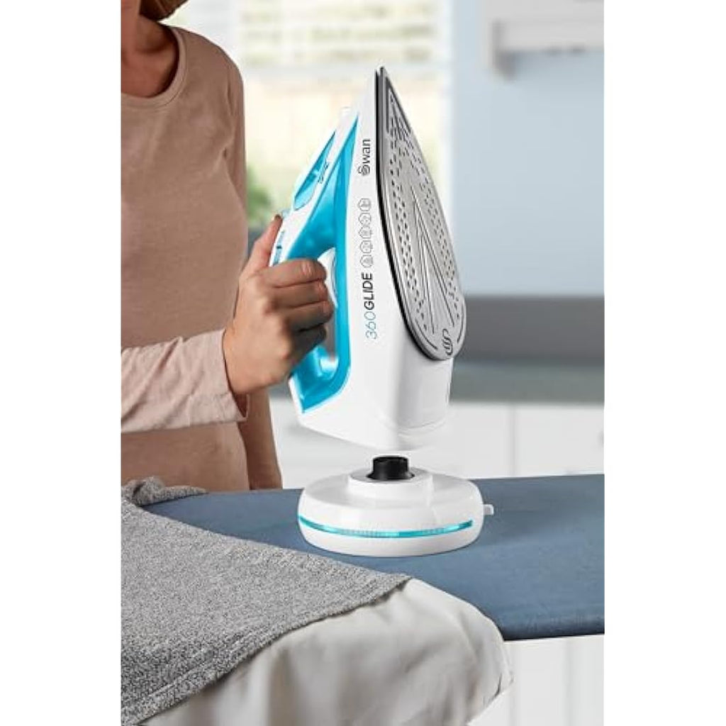 Swan 2-in-1 Cordless Steam Iron | 2800W Ceramic Soleplate – Blue