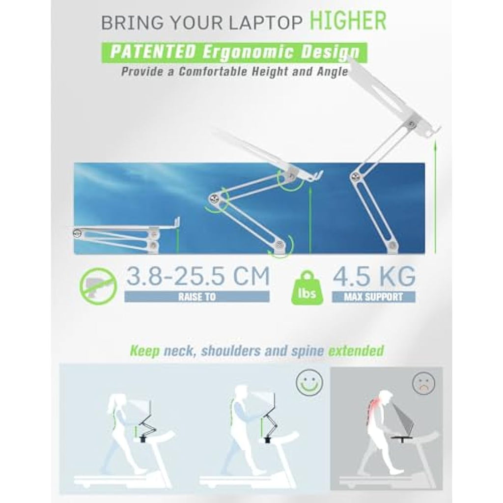 INMAKER Universal Treadmill Desk Attachment | Aluminum Laptop Holder