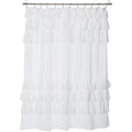 Madison Park Grace White Woven Polyester Shower Curtain – 72x72