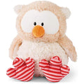 NICI Owluna Plush Toy – 35cm Cuddly Owl with Turnable Head, Beige/Pink