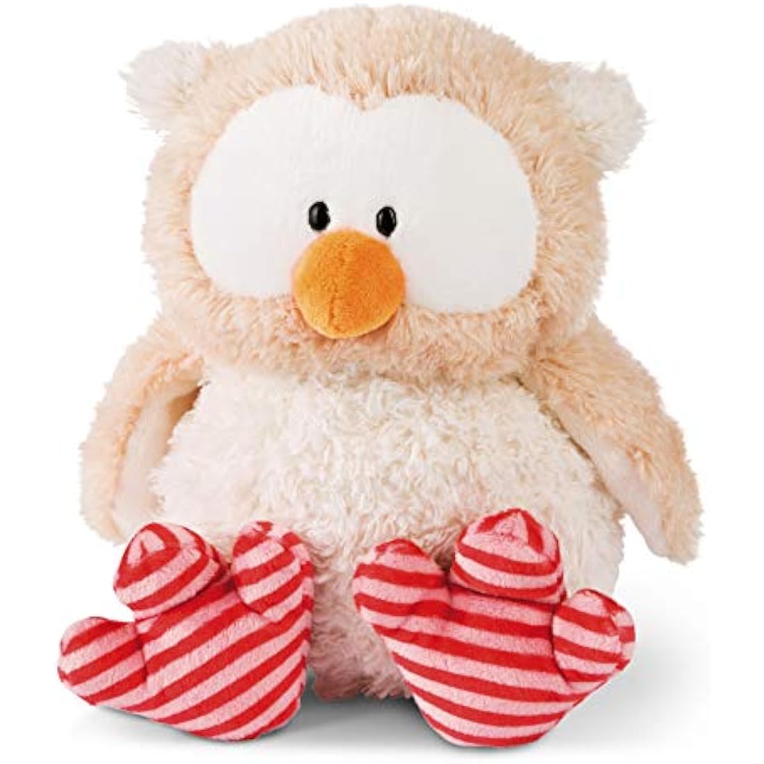 NICI Owluna Plush Toy – 35cm Cuddly Owl with Turnable Head, Beige/Pink