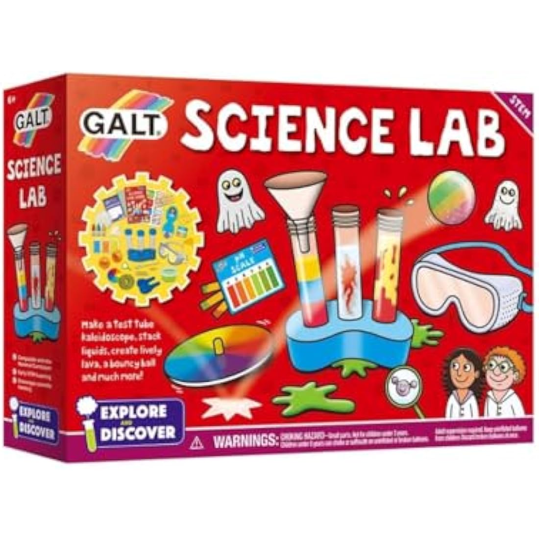 Galt Science Lab – STEM Discovery Kit with 20 Experiments for Ages 6+