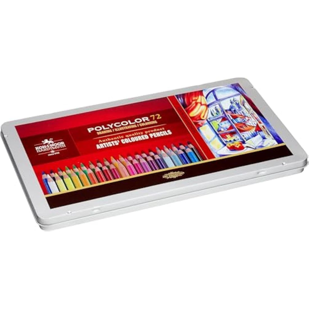 Koh-I-Noor Polycolor Artist's Coloured Pencils – Set of 72 FSC Wood