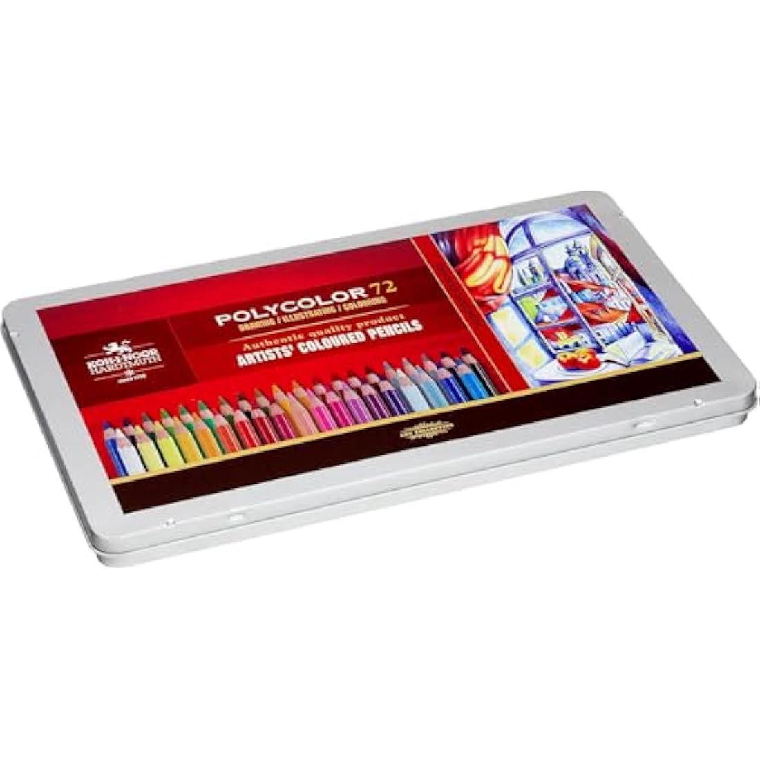 Koh-I-Noor Polycolor Artist's Coloured Pencils – Set of 72 FSC Wood