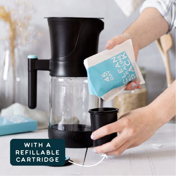 Phox V2 Glass Water Filter Jug | 2.2L Alkaline Refillable Cartridge