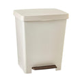 TATAY Cubik ECOHOME 21L Pedal Bin | Recycled Plastic Trash Can - Beige