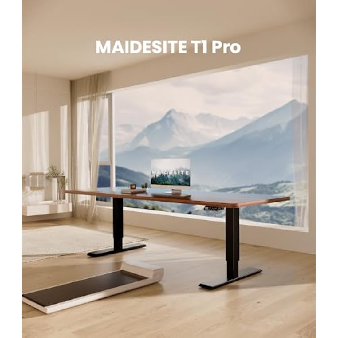 MAIDeSITe Electric Standing Desk Frame – Heavy Duty Steel Sit-Stand Base