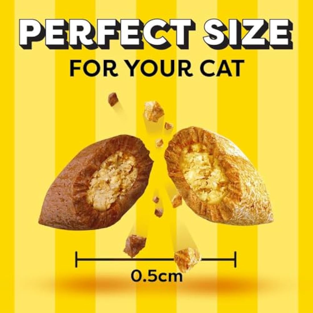 Dreamies Cat Treats – Cheese and Beef Crunchy Snacks, 8 x 60g Pouches