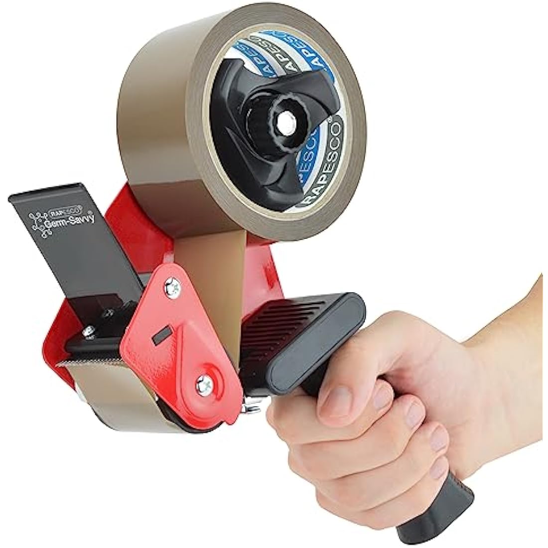 Rapesco Antibacterial Tape Dispenser Pack | 3 Heavy-Duty Tools & Brown Tape