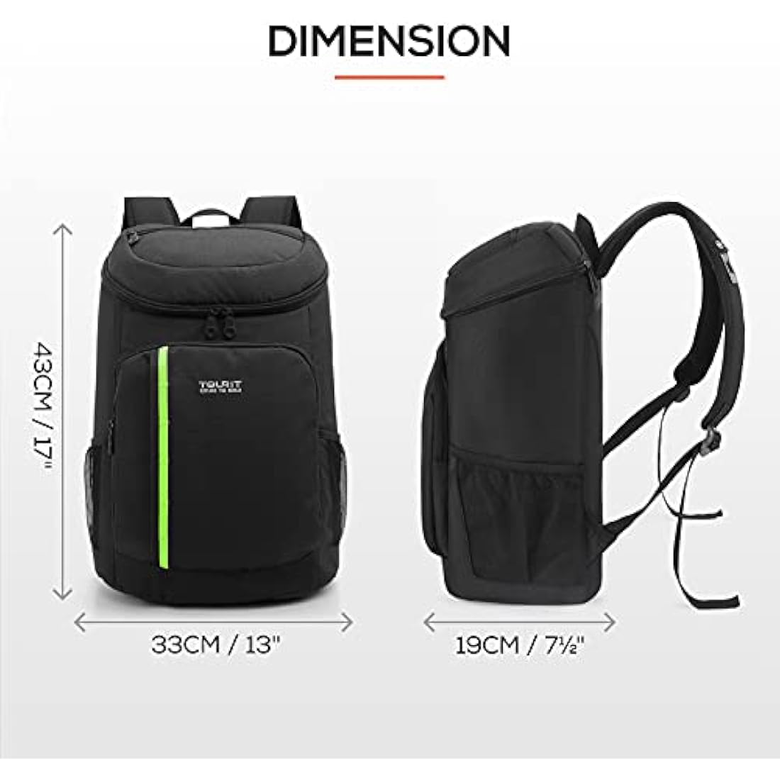 TOURIT 30-Can Insulated Cooler Backpack – Leak-Proof Lightweight Bag
