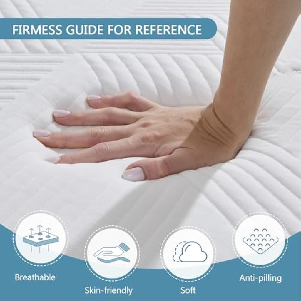 Hiimgo Tri-Fold Memory Foam Mattress - 15cm Single Portable Guest Bed