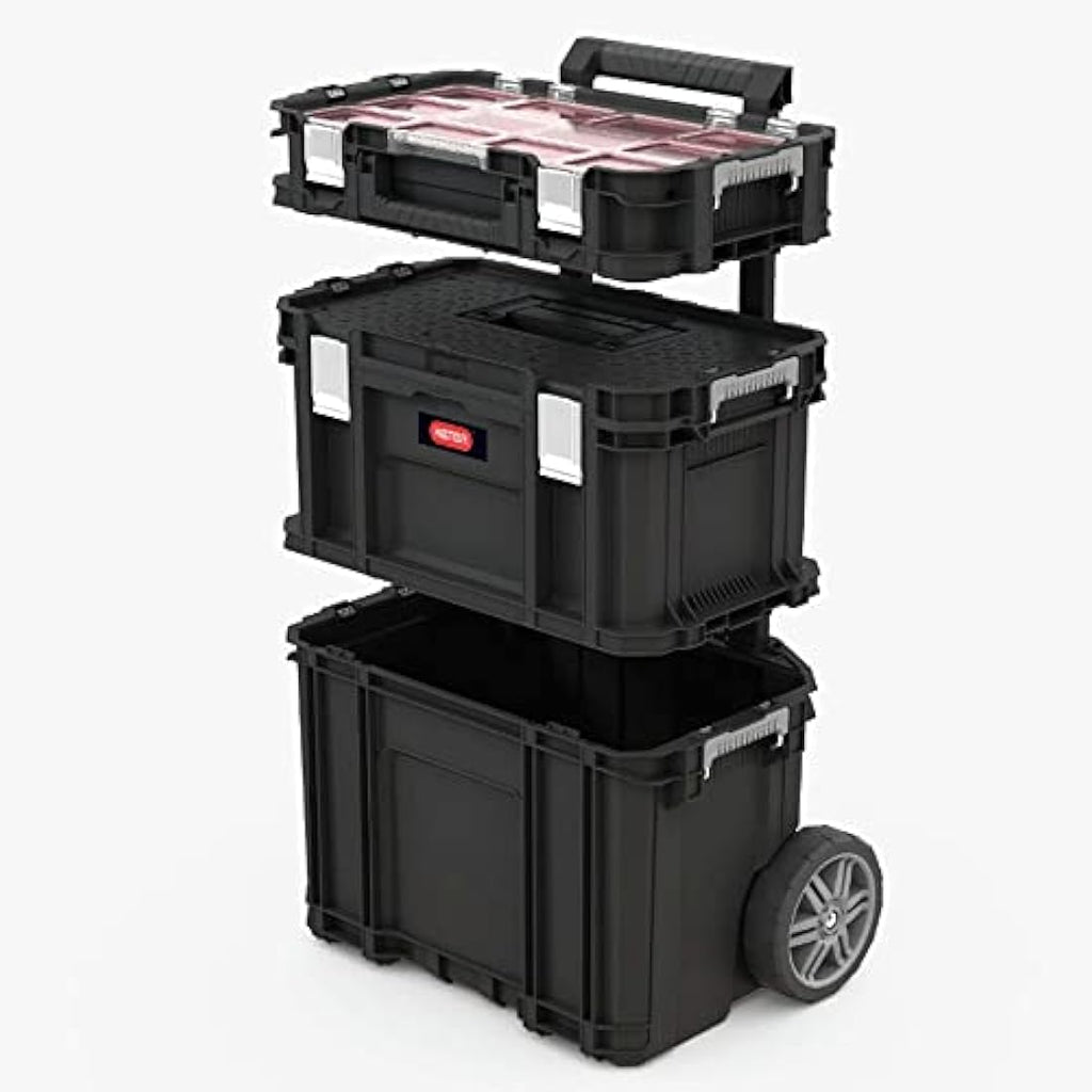 Keter Connect Mobile Workbench – Modular Tool Trolley with Wheels
