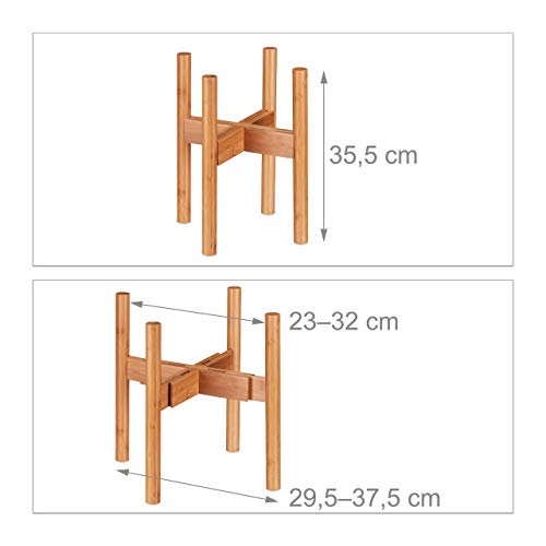 Jolof Store Bamboo Plant Stand – Adjustable Indoor Flower Pot Support