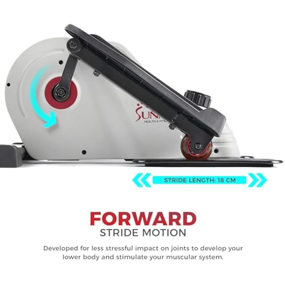 Sunny Health & Fitness Under Desk Elliptical - Magnetic Pedal Exerciser