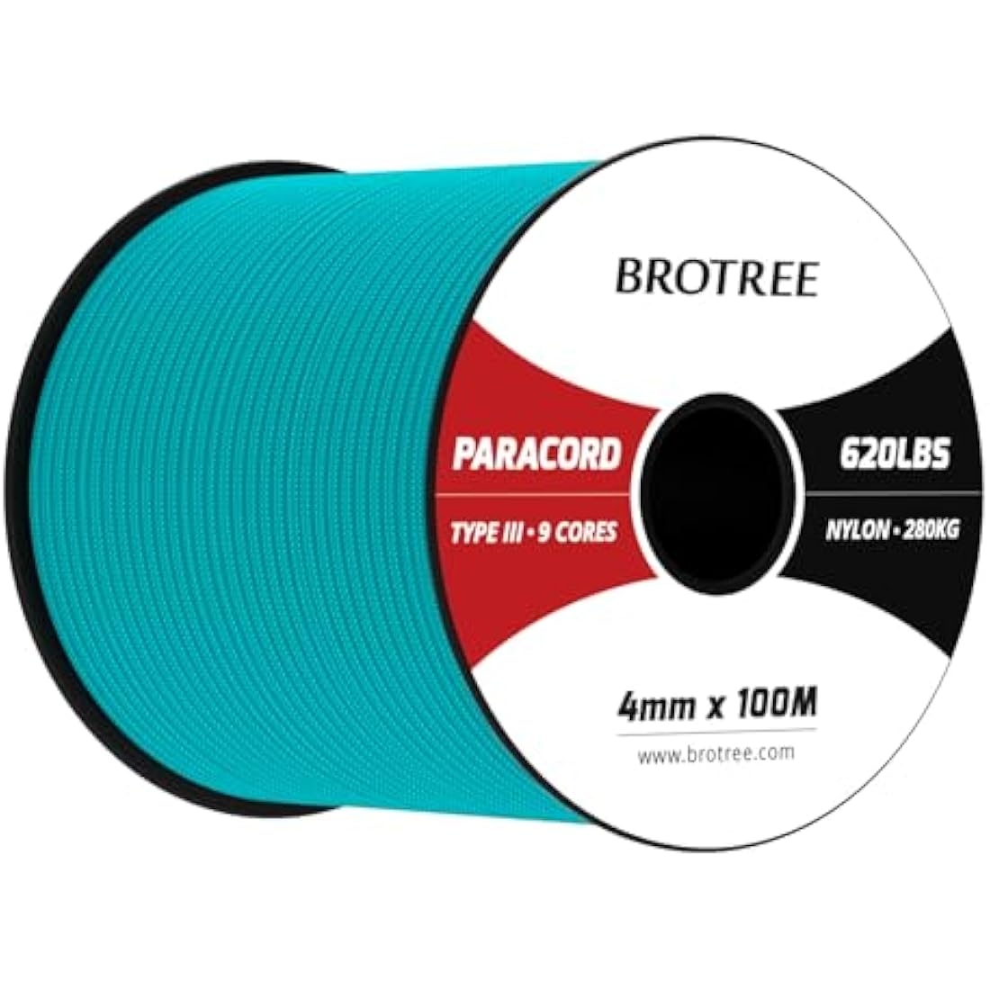 Brotree 4mm 9 Strand Nylon Paracord – 100M Type III Parachute Cord