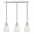 Phansthy 3-Light Industrial Pendant Chandelier | Adjustable Glass Shade