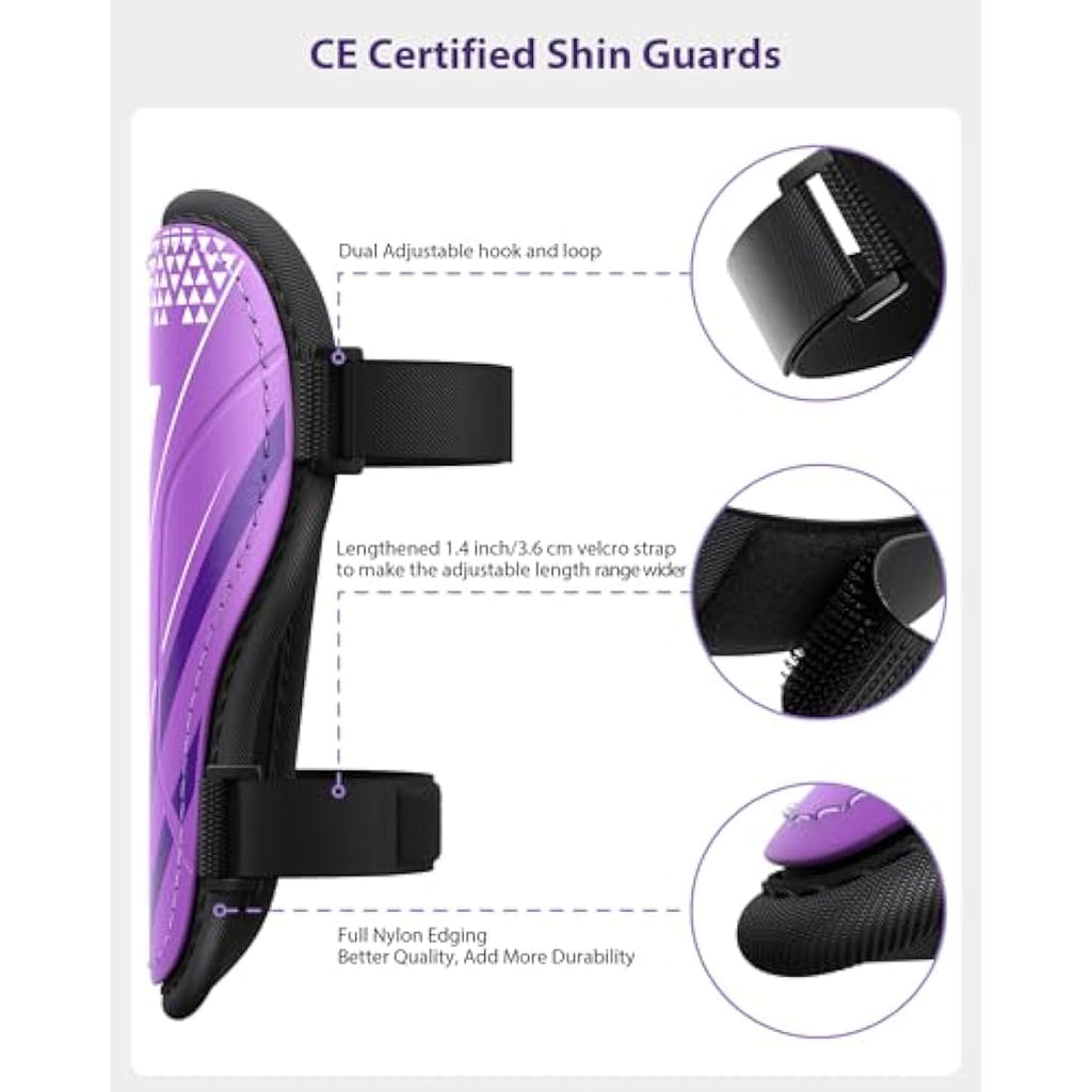 AirsFish Kids Football Shin Pads with Ankle Protection | CE Certified