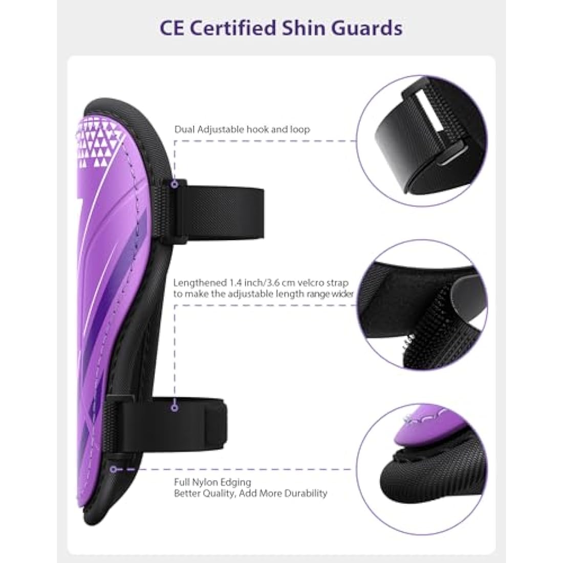 AirsFish Kids Football Shin Pads with Ankle Protection | CE Certified