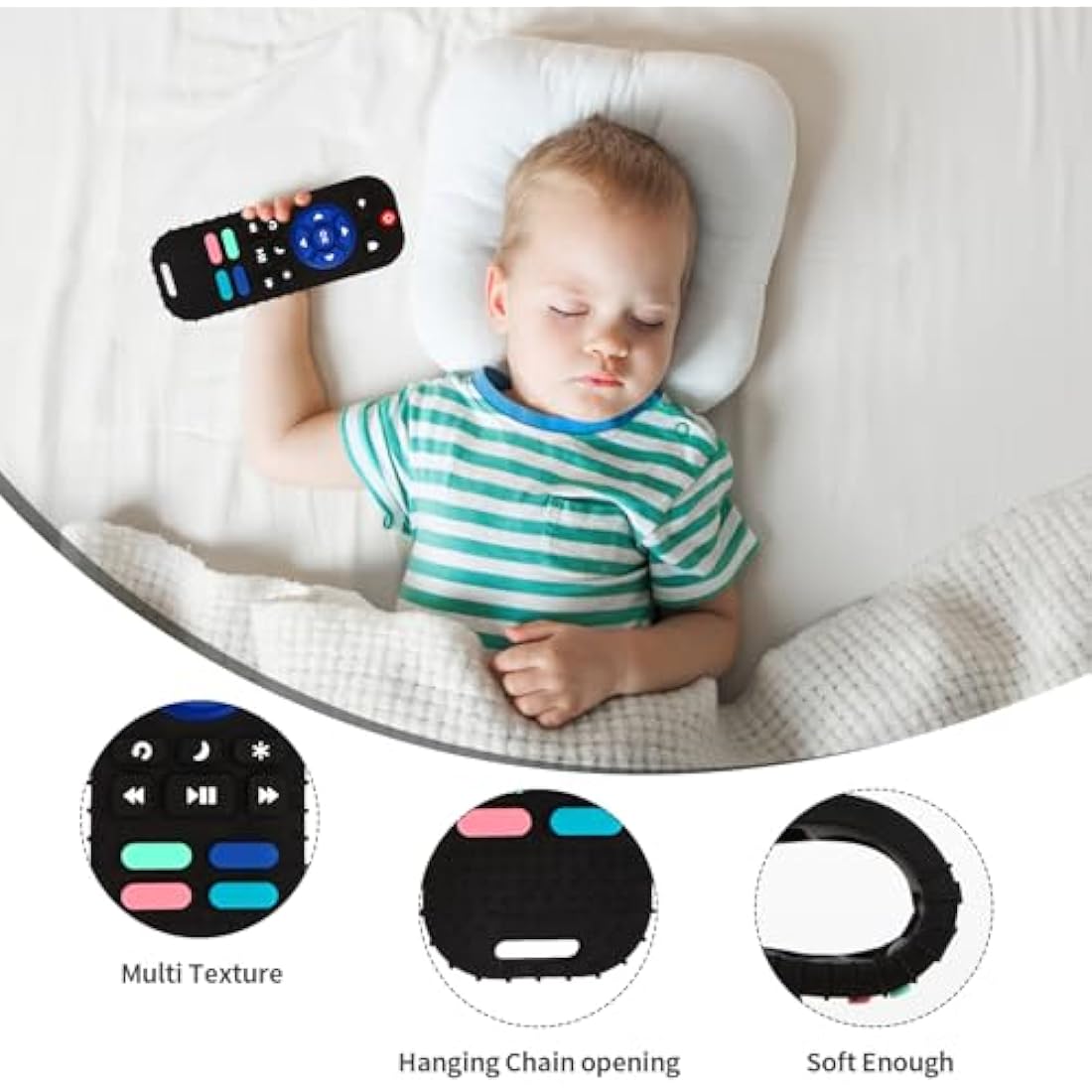 Hooku 2-Pack Remote Control Silicone Teething Toys for Babies | BPA-Free