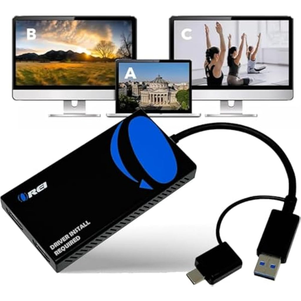 OREI HDMI Splitter 1 in 2 Out | 4K 30Hz Dual Monitor Signal Duplicator