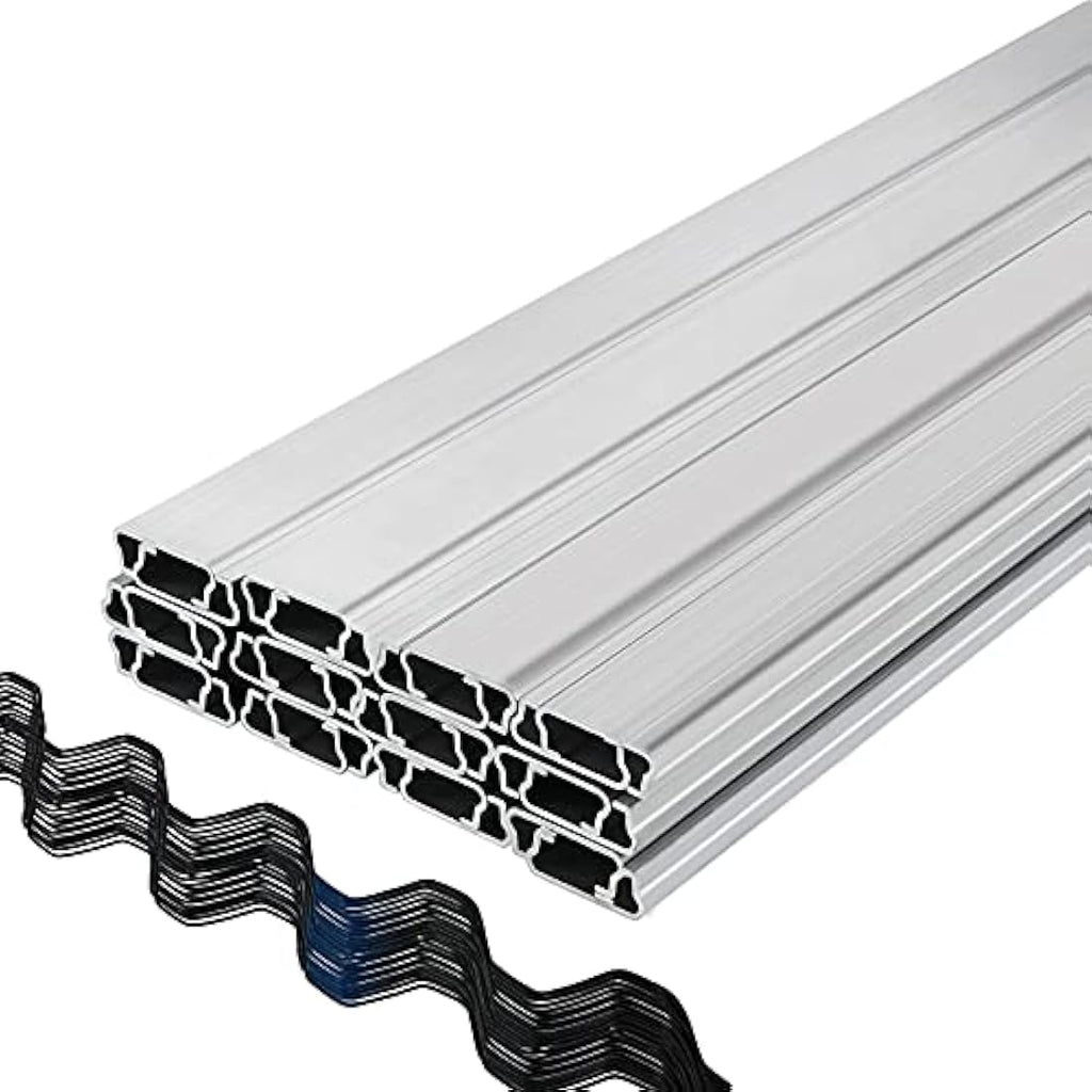 VEVOR Greenhouse Lock Channel and Wiggle Wire Kit – 30 Pack, 6.5ft Aluminum