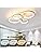 Dimmable LED Ceiling Light – 4-Ring Flush Mount with Remote