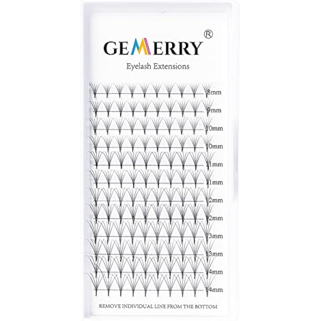 Gemerry 5D Premade Fan Eyelash Extensions | 0.07mm D Curl Russian Volume