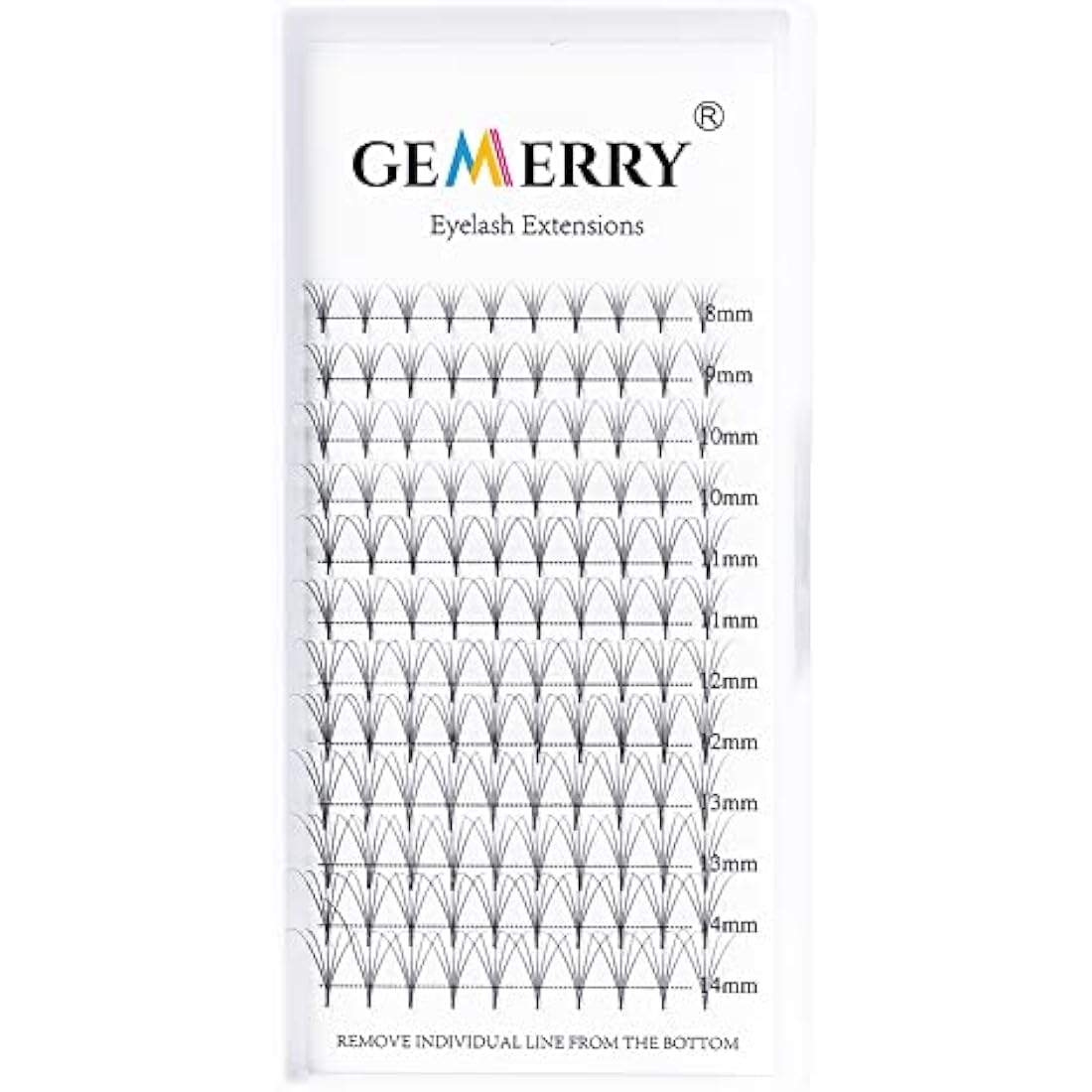 Gemerry 5D Premade Fan Eyelash Extensions | 0.07mm D Curl Russian Volume