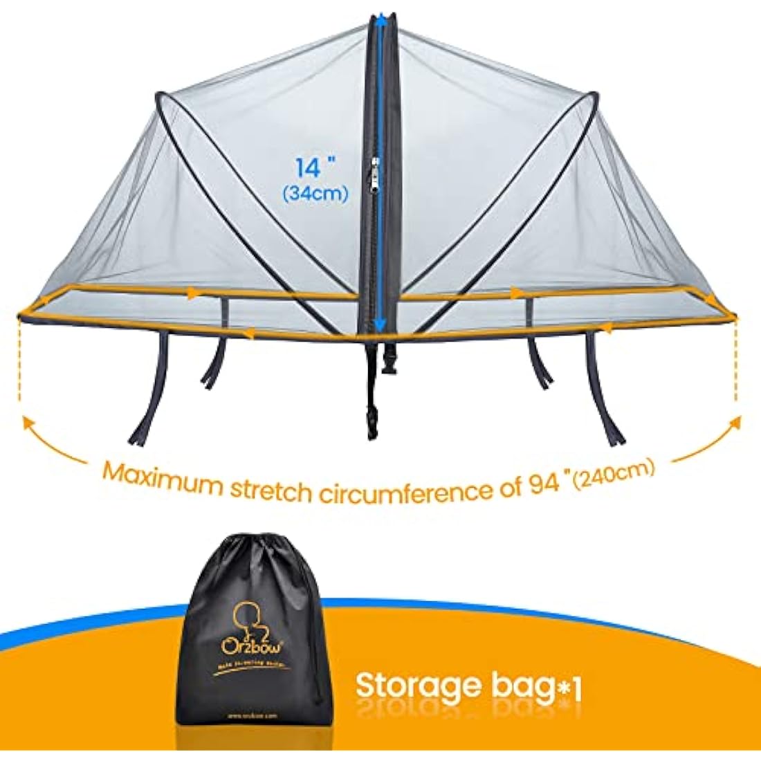 Orzbow Universal Baby Mosquito Net for Strollers | Breathable Mesh Cover