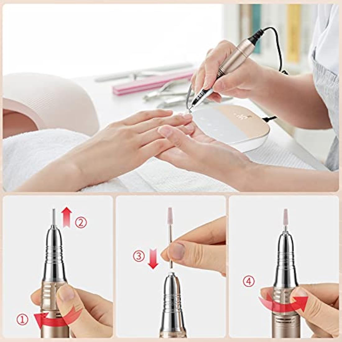 Madenia Professional Electric Nail Drill - 35000 RPM LCD Touch Screen