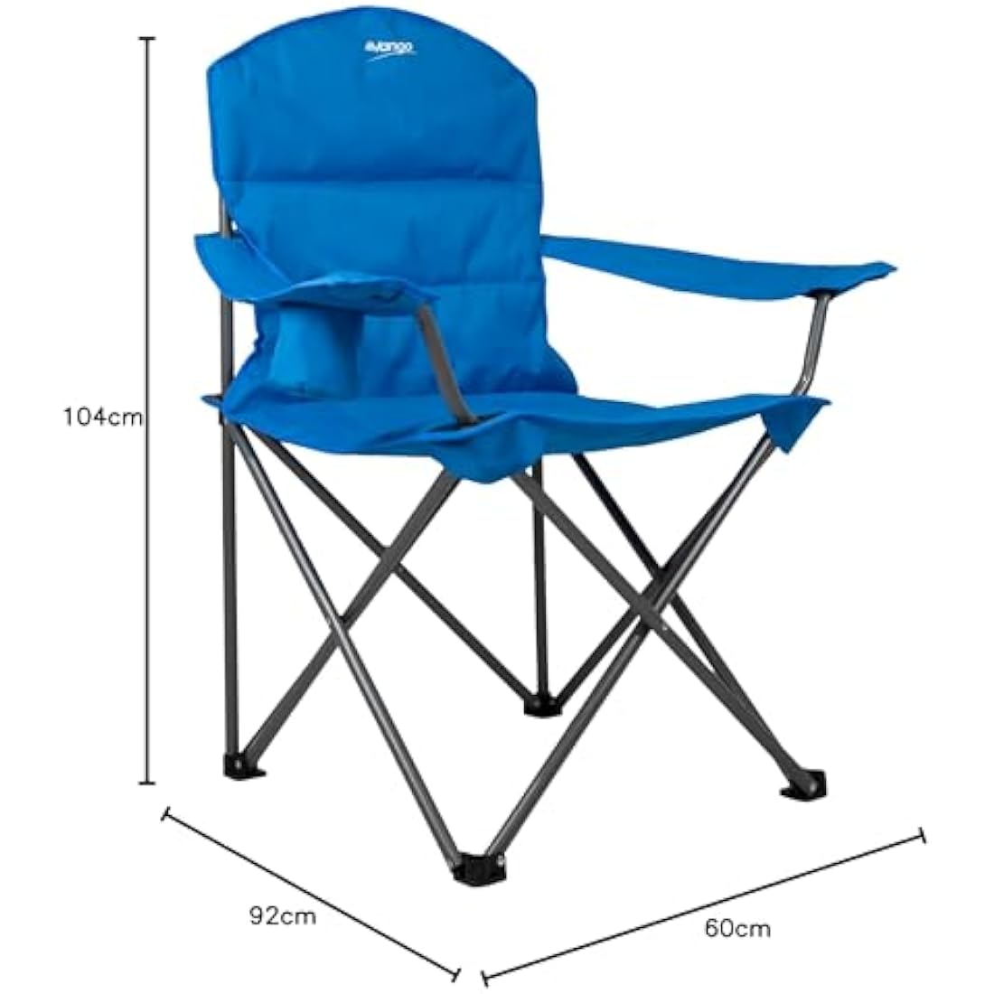 Vango Goliath X-Large Padded Camping Chair | Heavy Duty 180kg - Blue